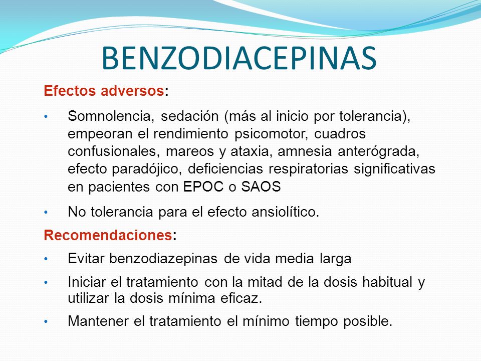 efecto paradojico de las benzodiacepinas